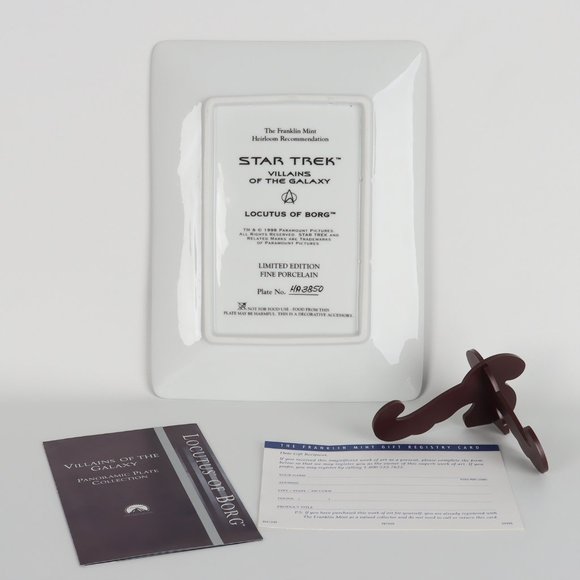 Franklin Mint LOCUTUS OF BORG LE Plate STAR TREK VILLAINS of the GALAXY 1998 - Picture 3 of 5
